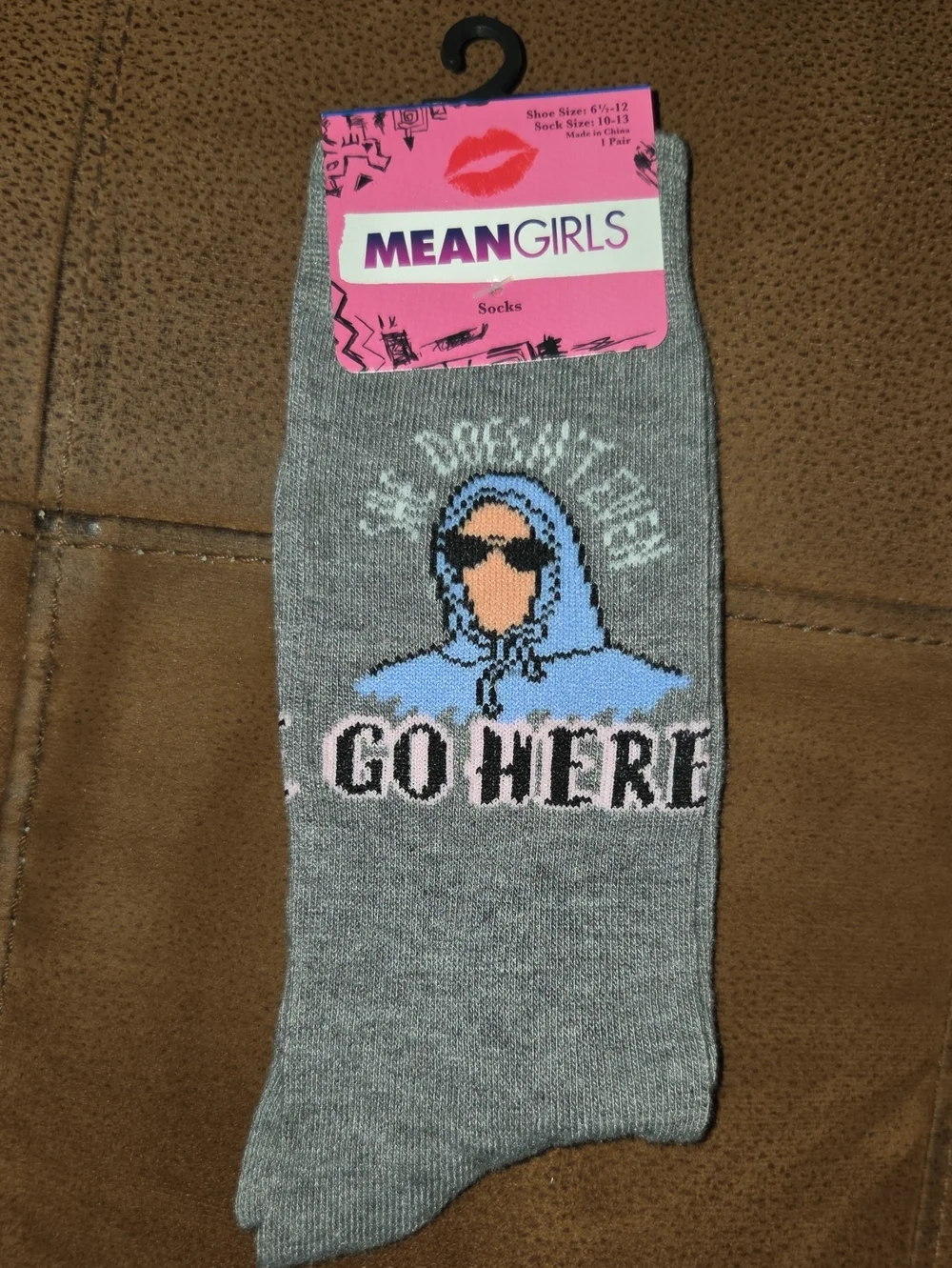 Mean Girls Grey Graphic Crew Socks